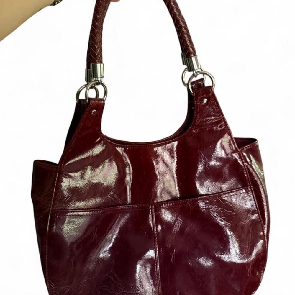 Beautiful vtg 90s burgundy leather